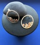 Sterling silver and copper pebble stud earrings- handmade - Image 2