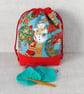 Project bag, drawstring bag, snowman, Christmas - Image 9