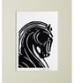 Horse Head Linocut - Image 1