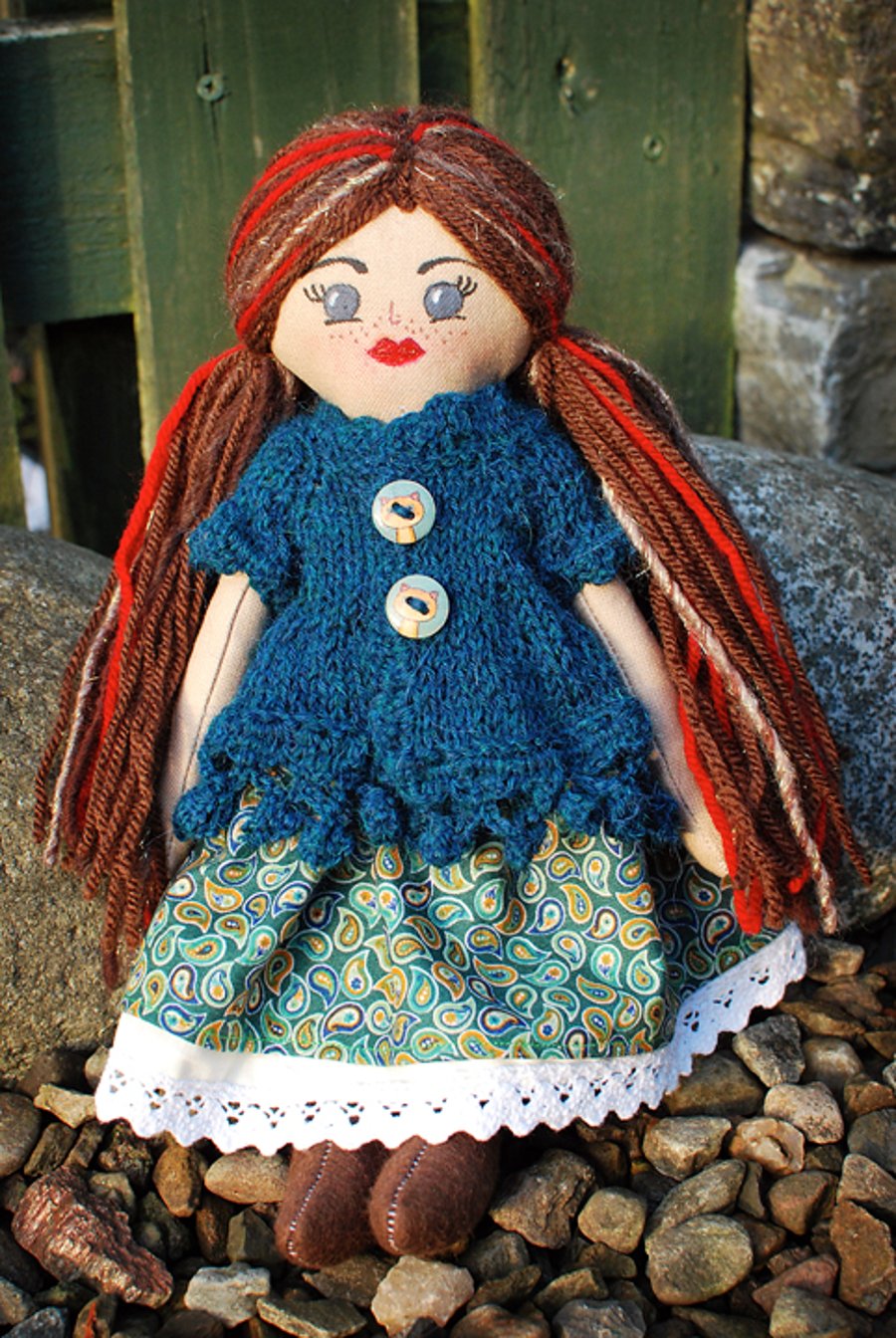 Handmade doll, Rag doll, Cloth doll, Birthday gift, Gift idea, Nursery decor