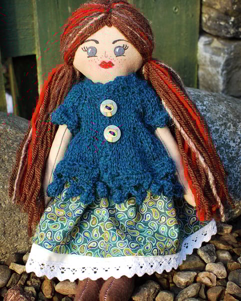 Handmade doll, Rag doll, Cloth doll, Birthday gift, Gift idea, Nursery decor