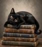 Black Cat Digital File For Cards Wall Art