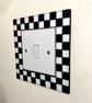 Checkered Light Switch Frame - Race Car Decor for UK Switches