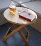 Round Folding Coffee Table - 50cm - Recycled Wood