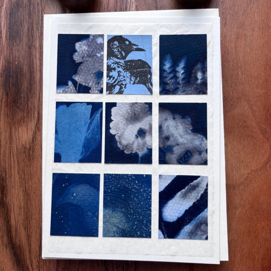 Blue Array 2 - Cyanotypes & Acrylic Print Cards - with envelopes
