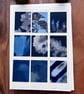 Blue Array 2 - Cyanotypes & Acrylic Print Cards - with envelopes - Image 1