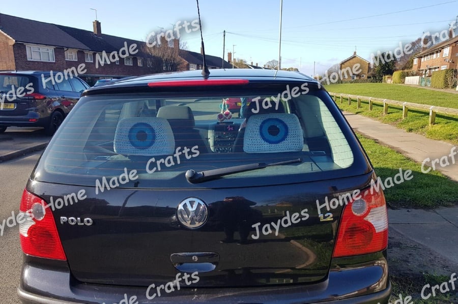 Crochet Eyeball Headrest Covers