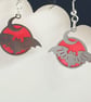 Gothic Bat Earrings 