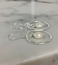 Silver Hoop Earrings With Pearls - Image 2