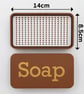 Personalised Travel Soap Dish with Removable Drainage Grid, Leak Resistant - Image 3