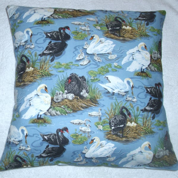 Swans and Cygnets cushion