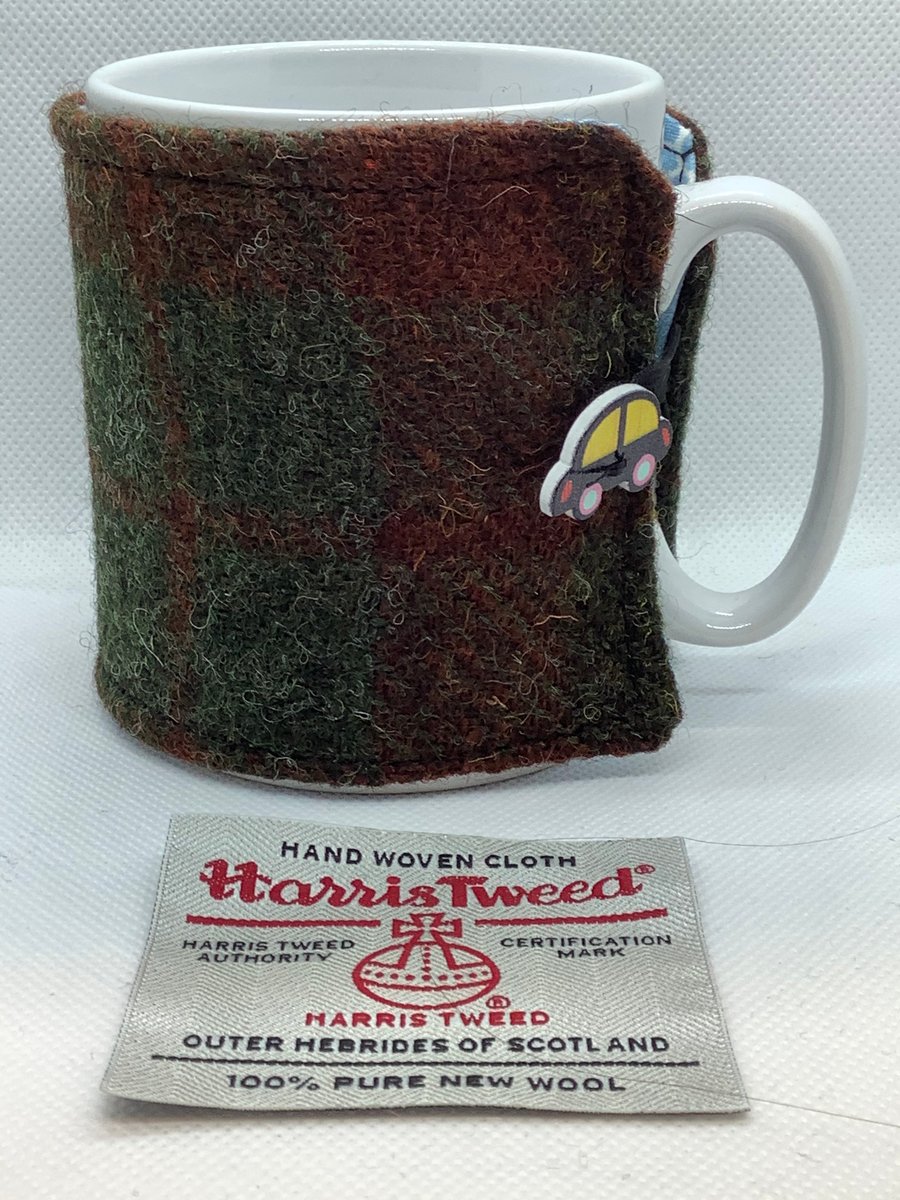 Harris Tweed  Coffee Mug Cosie, Harris Tweed Mug Wrap