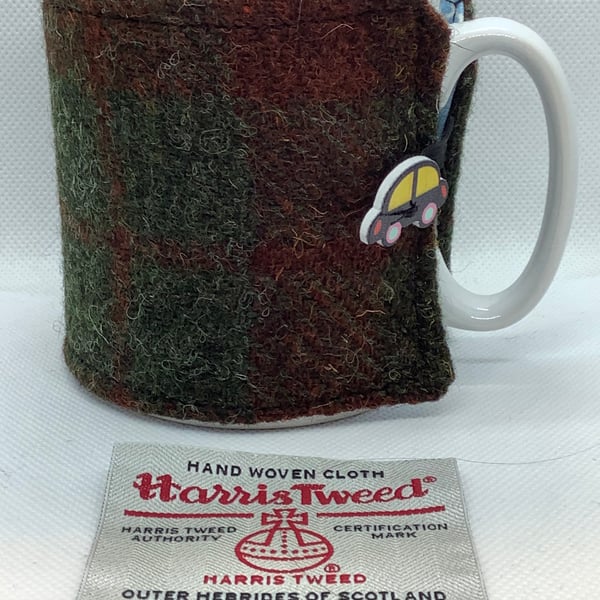 Harris Tweed  Coffee Mug Cosie, Harris Tweed Mug Wrap