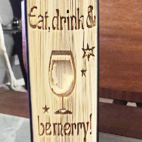 Eat, drink & be merry CUT & FOLD Book folding pattern - EMAILED PDF PATTERN