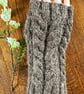 Knitted Scottish Aran Wool Fingerless Mittens - Fits Average Womans Hand Size - Image 2