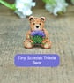 Scotland Flag Bear Pin, Handmade Tiny Wooden Teddy Badge, Small Scottish Gift - Image 9
