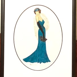 16x20inch Art Deco Framed Paintings 