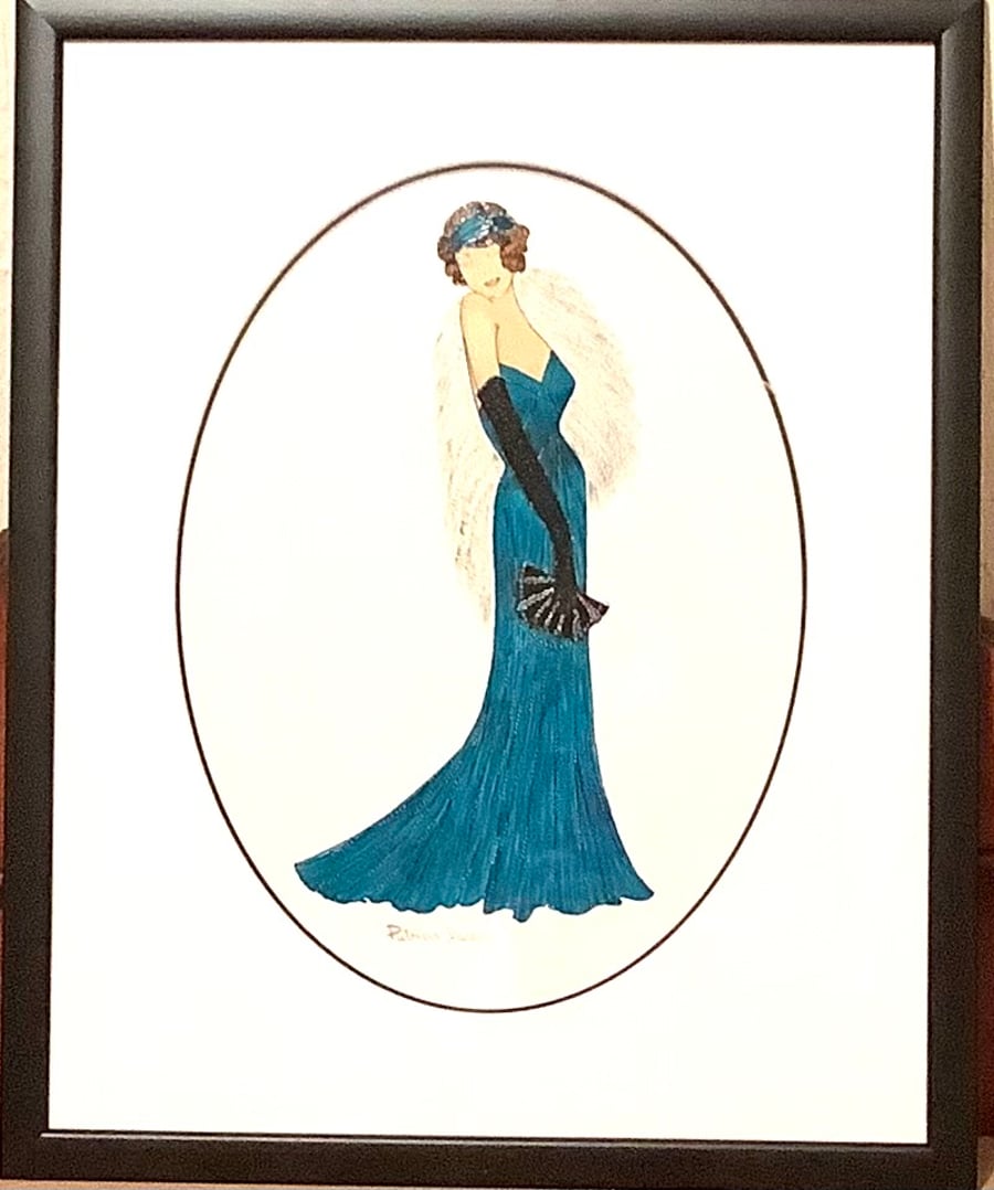 16x20inch Art Deco Framed Paintings 