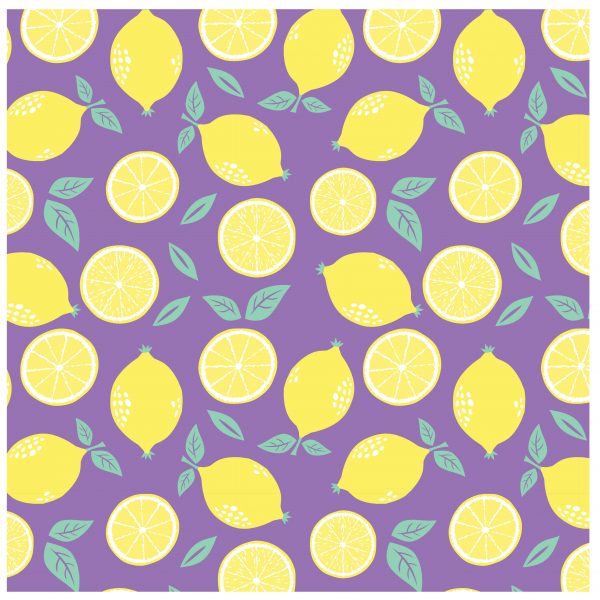 Lemon Print Fabric, 100% Cotton, per metre