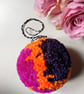 Hanging Pompom Decoration, Large Fluffy Pompom Bauble, Fibre Art. - Image 5
