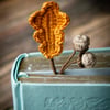 Oak Leaf Crochet Bookmark 