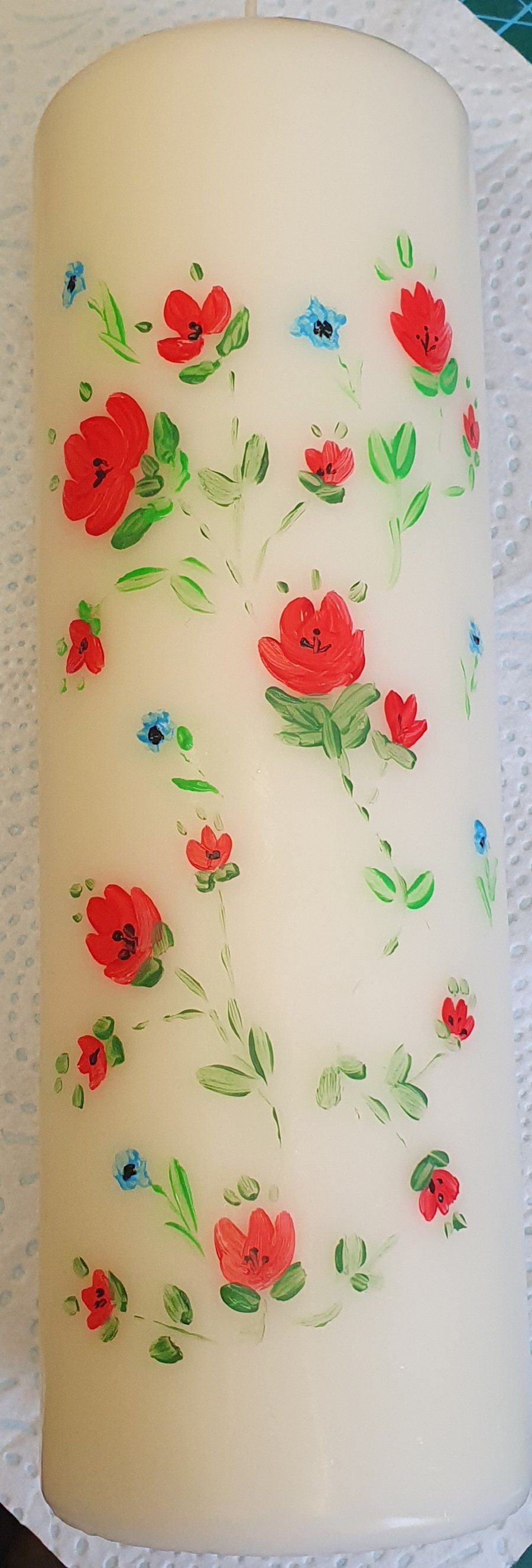 Hand Painted Pillar Candle