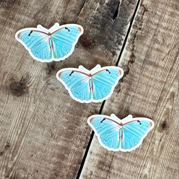 Butterflies vinyl stickers 3 x pack