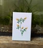 Golden Trefoil Flower Acrylic Painting 