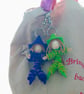 Little Purple Felt Elf Bag Charm or Keyring - Image 6
