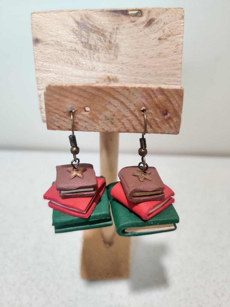 Wizard books earrings- made to order