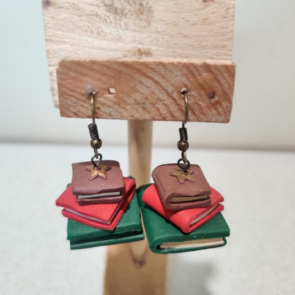 Wizard books earrings- made to order