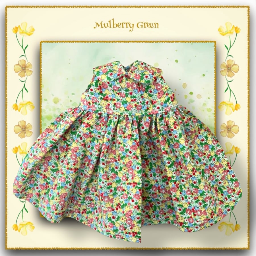 Ditsy Print Dress to fit the Mulberry Green Dolls