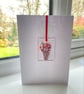  Special cards- Keepsake  embossed fused glass card ,