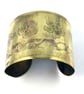 Etched brass flower Cuff - large size - Image 2