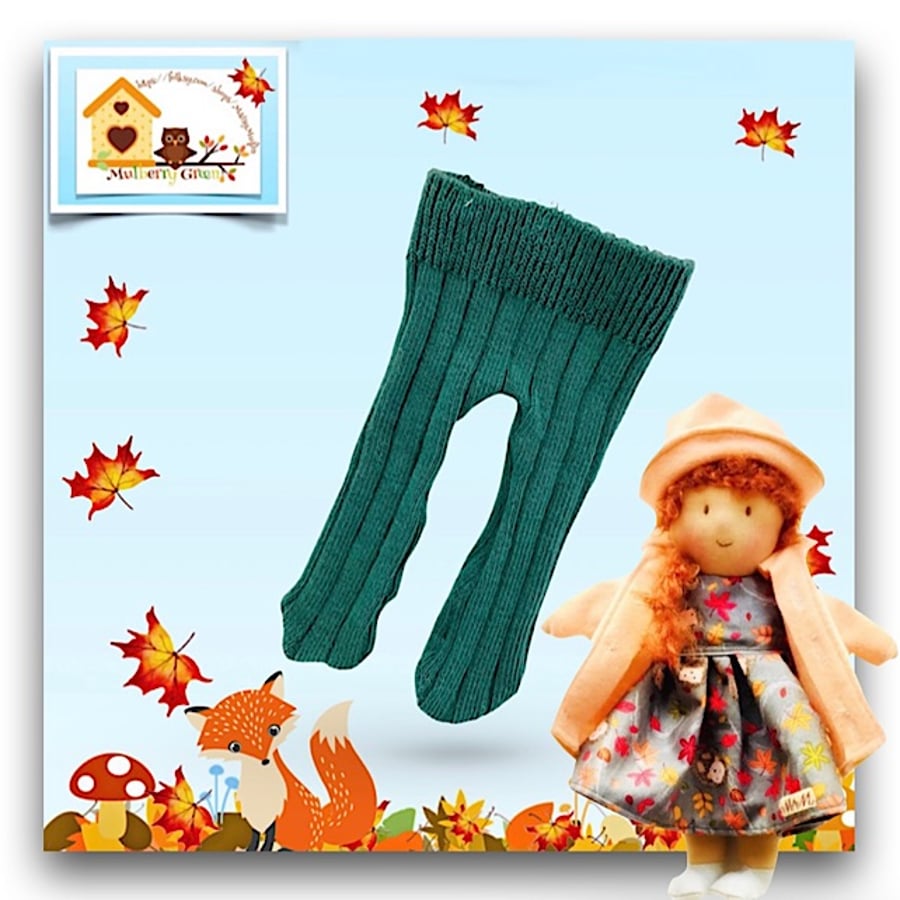 Reserved forMaddie - Teal Ribbed Tights