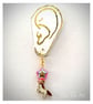 Red Unicorn Earrings with Star Beads - Image 4