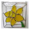 Daffodil Stained Glass Framed Suncatcher Spring Flower 031