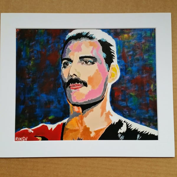 FREDDIE MERCURY - ART PRINT WITH MOUNT