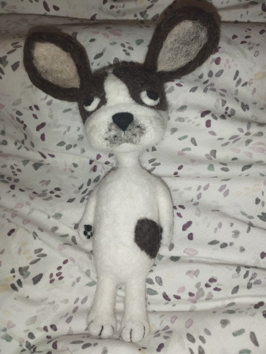 Needle felted dog doll 