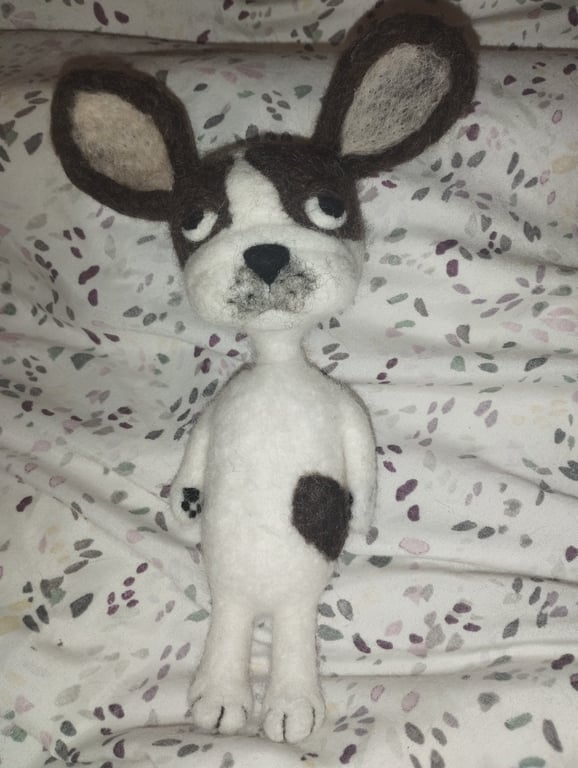Needle felted dog doll 