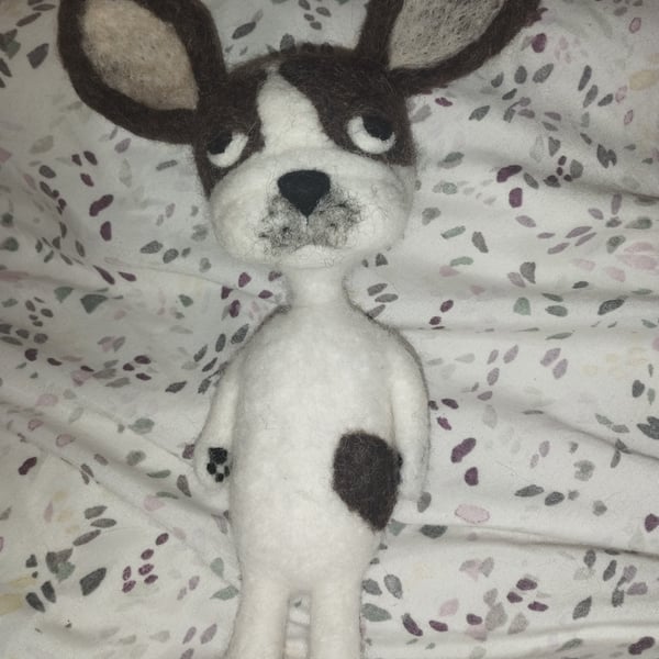 Needle felted dog doll 