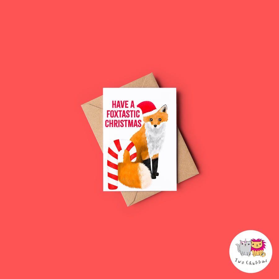 Fox Christmas Card, A6 Christmas Card, Cute Animal Christmas Card