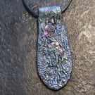 Rustic, boho chic wearable art pendant 