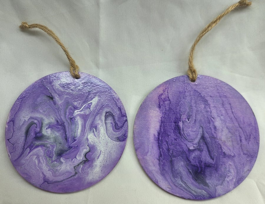 Hand-Painted 10 cm Purple Hanging Serenity & Intuition Charms ,Decoration