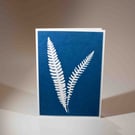 Cyanotype print greeting card