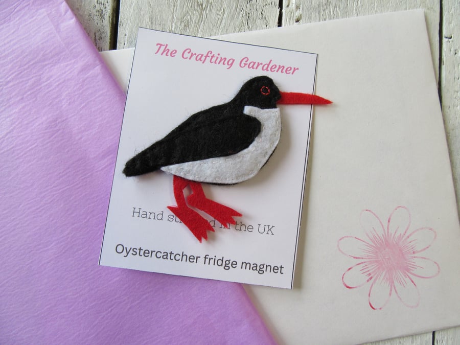 Oystercatcher magnet, bird fridge magnet