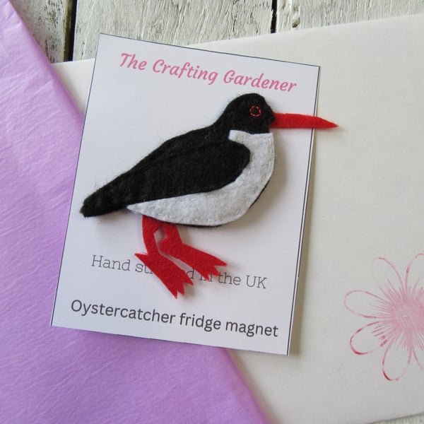 Oystercatcher magnet, bird fridge magnet