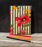 Handmade A5 Journal Sketchbook with 'Woodstock' Floral 1950's Vintage Fabric - Image 1