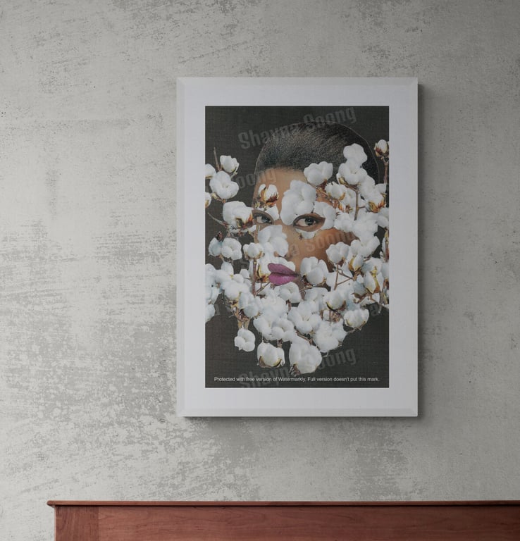 'Gossypium' print of handmade collage