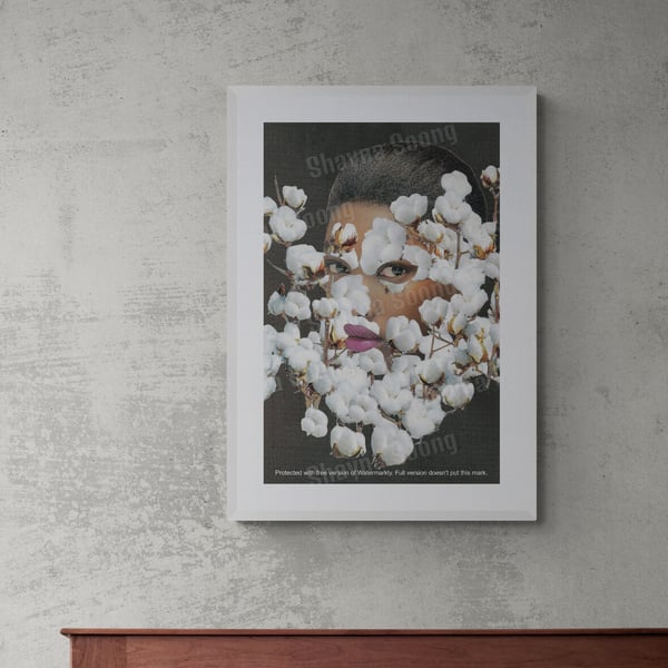 'Gossypium' print of handmade collage